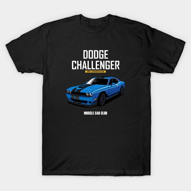 Challenger 3rd muscle car T-Shirt by masjestudio